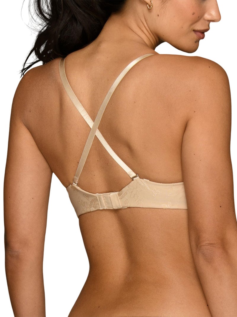 Vanity Fair Womens Ego Boost Add-a-size (+1 Cup Size) Push Up Bra, Underwire - Beige Jacquard, 32A US - Image 4